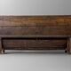 Early 1900s Art Populaire French fermette bench