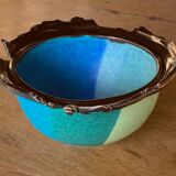 Bol en céramique émaillée bleu et vert azur