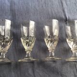 4 19th absinthe glasses