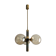 Suspension verre métal dorée années 60