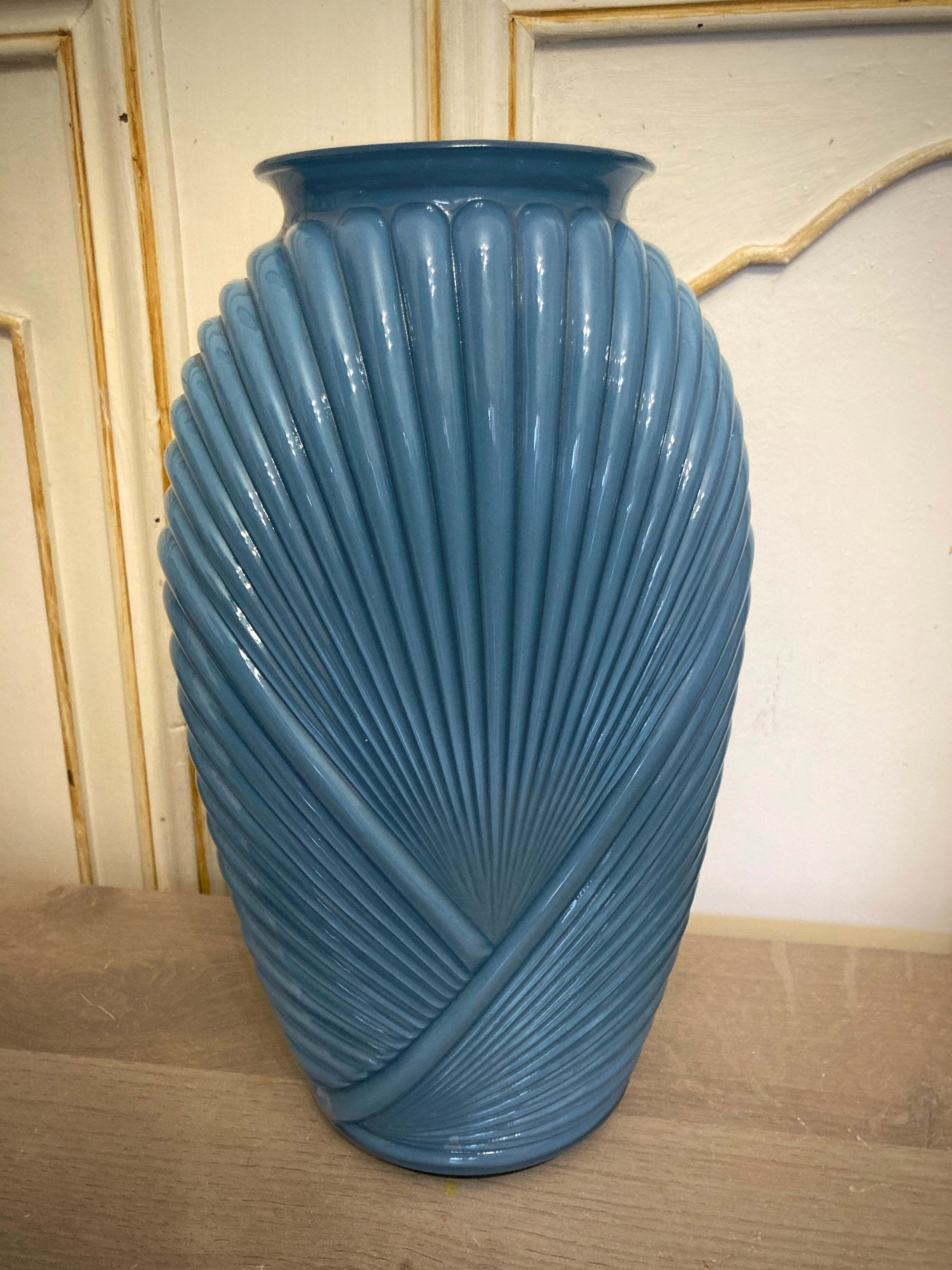Opalescent Vase art deco hanch Hocking