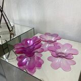 6 pop pink glass cups