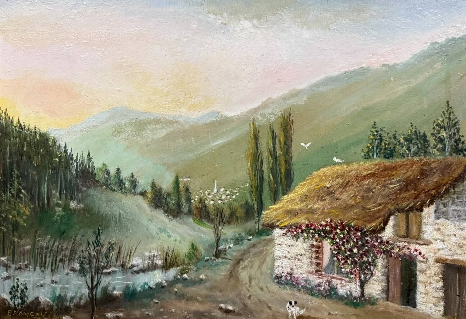 French school painting, early 20th century, oil on panel