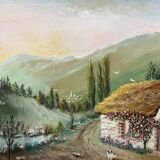 French school painting, early 20th century, oil on panel