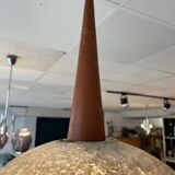 Large resin and teak chandelier from the 60s