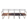 Theatre bench for 4 – Industrial style – Iron and sheet metal – Early 20th century