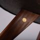 Tabouret noir danois vintage des années 1960