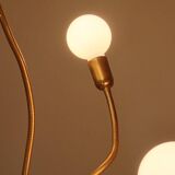 Vintage model F415 floor lamp in gold metal, Saint Germain Lumière edition, 1970
