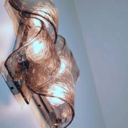 Set of 8 composable LP26 wall lamps by Carlo Nason for Mazzega-  Italy 1970