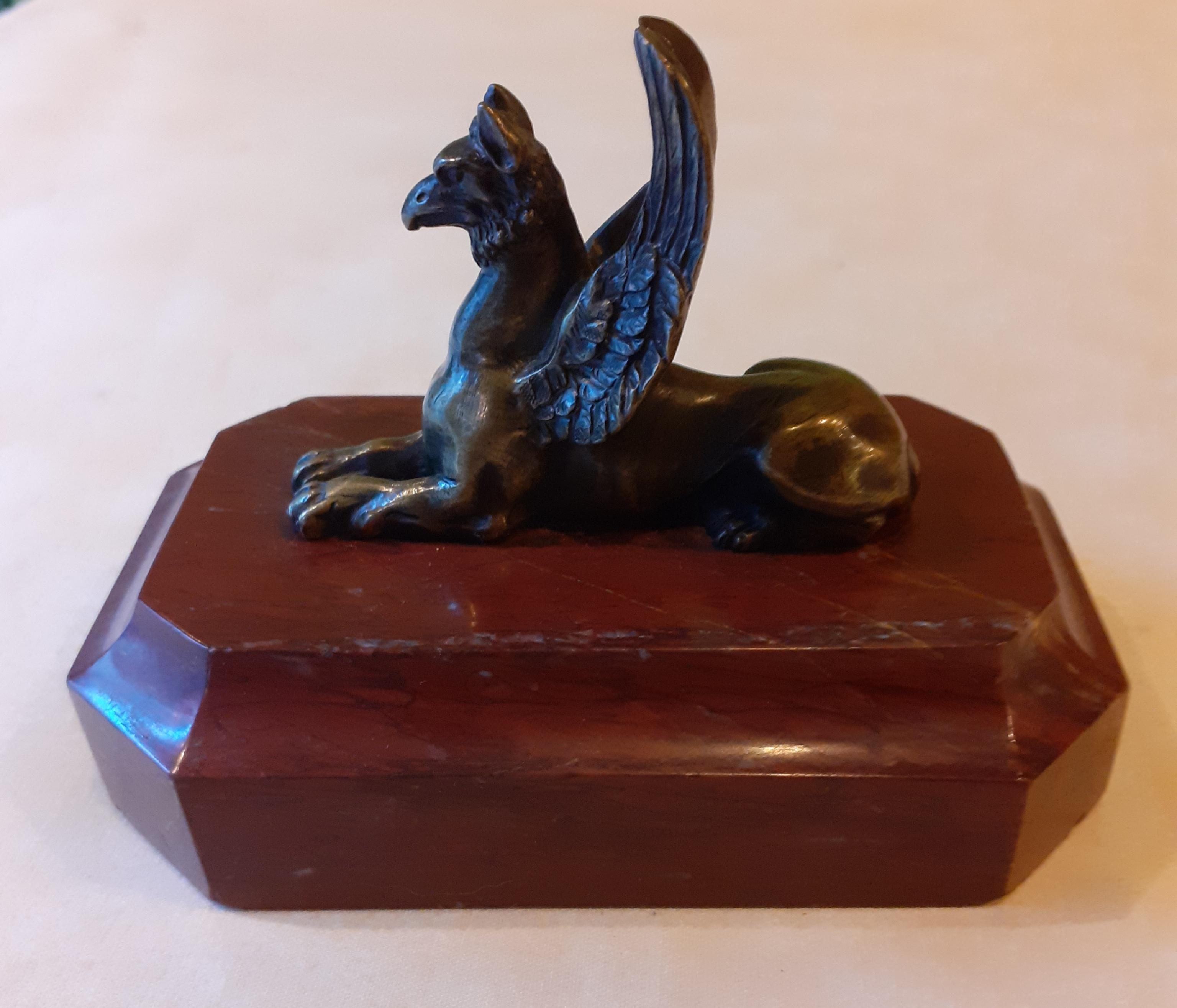 Bronze and marble paper press