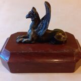 Bronze and marble paper press