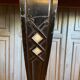 Half-moon console side table faux marble