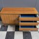 wood sideboard 3 drawers 1 door 1970s