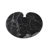 Mid Century Angelo Mangiarotti Pair of Eros Black Marble Side Tables Italy