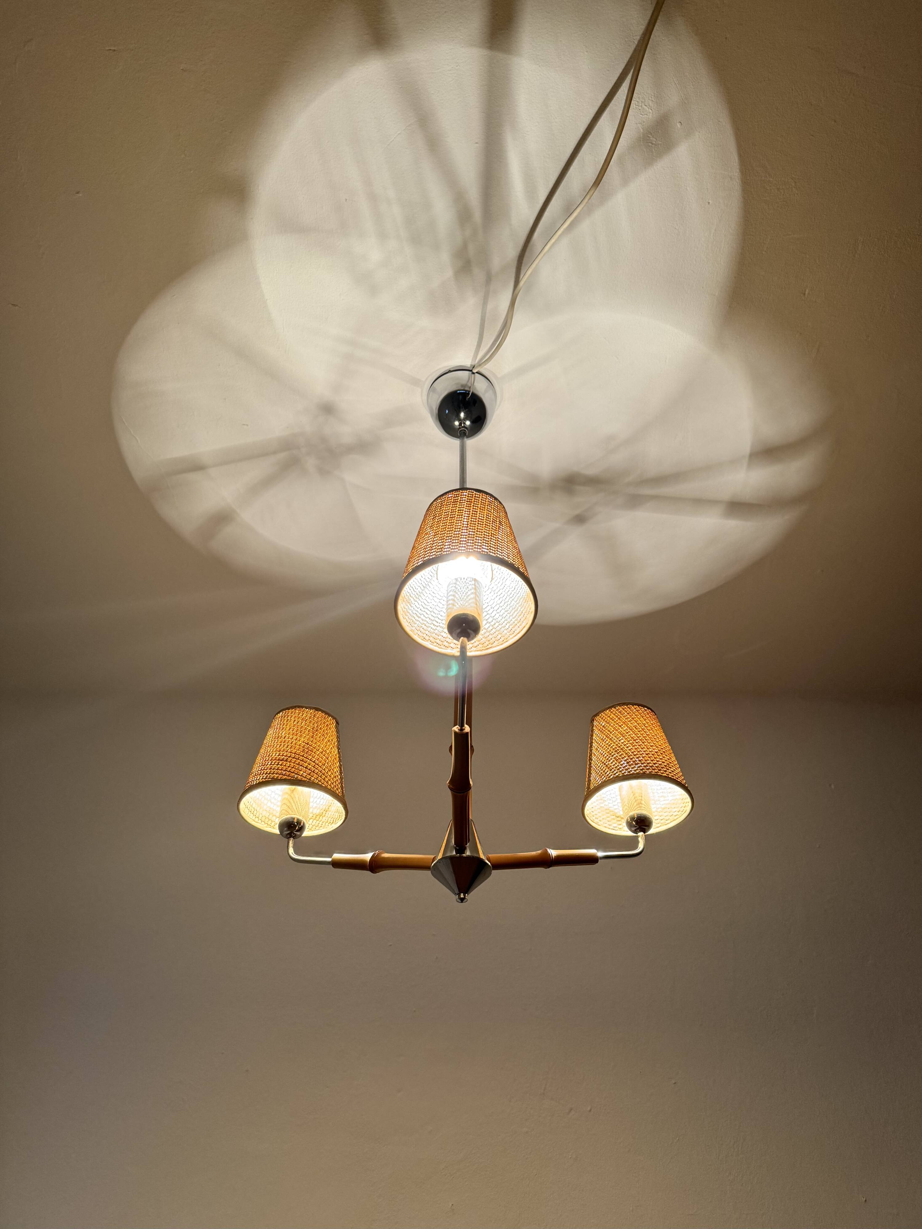 Bamboo Chandelier by Rupert Nikoll