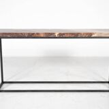 Mid-Century Modern Marble and Iron Console