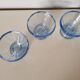 Set of glasses, coupe, ice cream, Normandy hole, cooked wine, digestives, art deco, blue