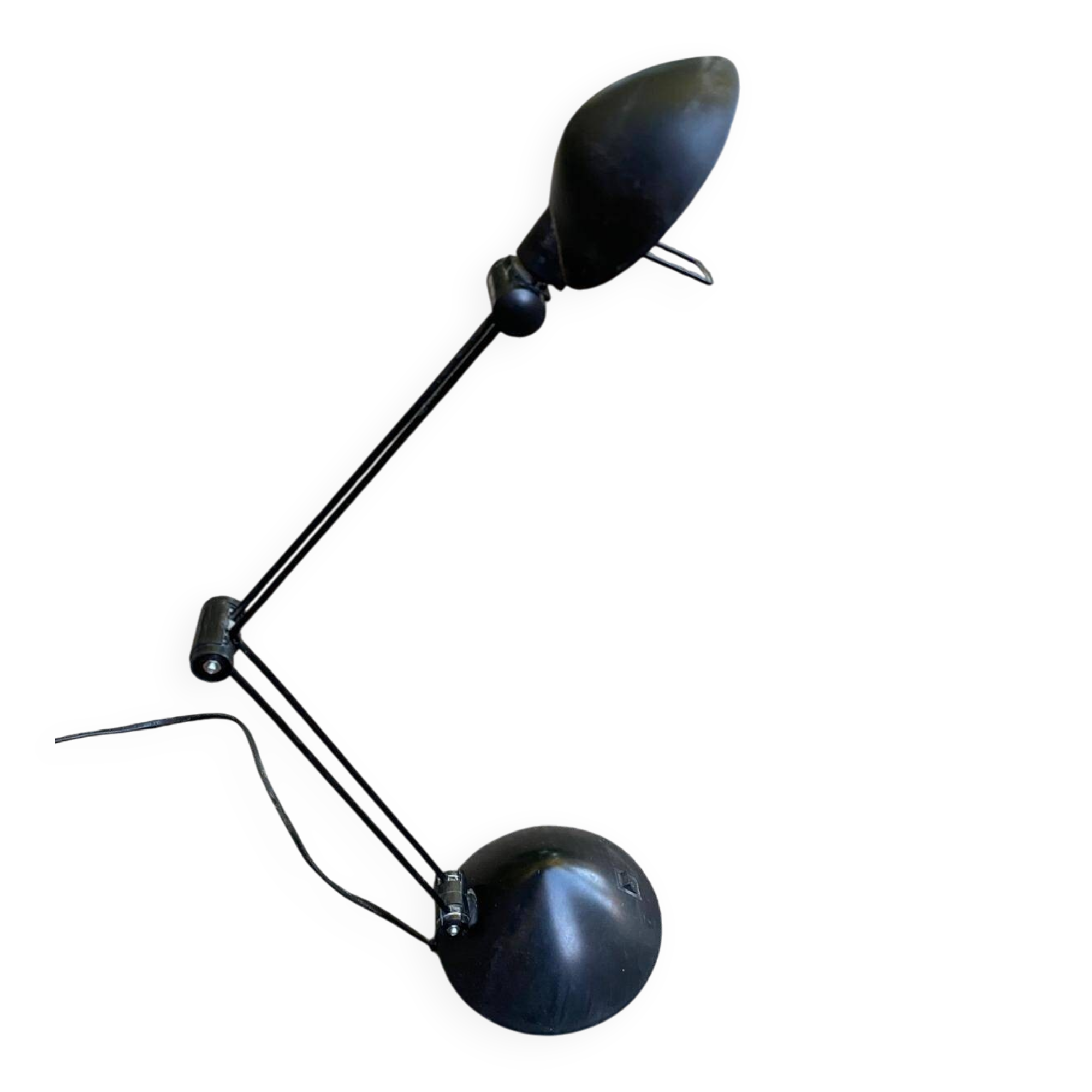 Vintage black articulated desk lamp — 80s / Postmodern style