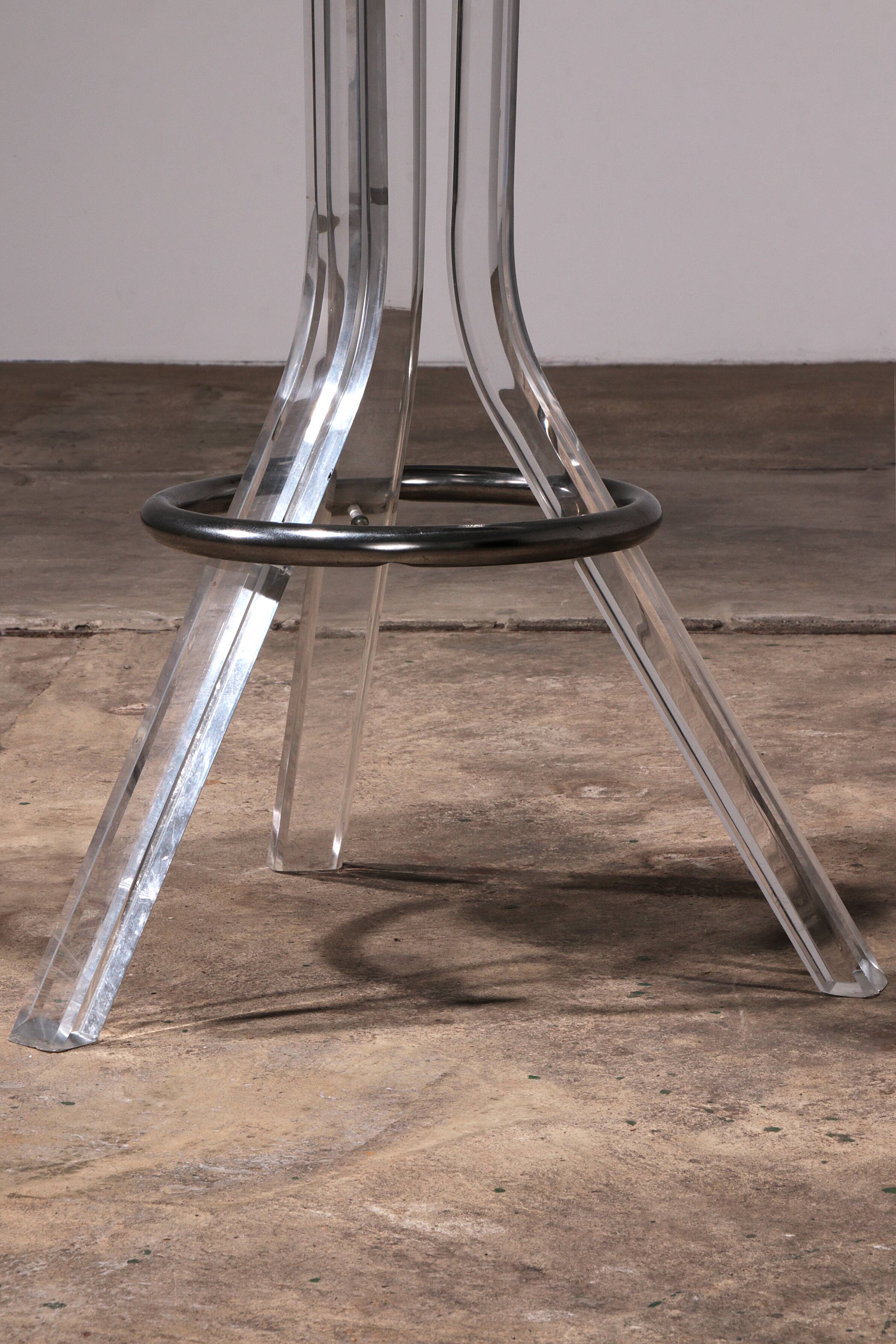 Plexiglass lucite bar stools and chrome swivel bar chairs,Hill Manufacturers