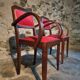 Pair of French Art Deco armchairs in beech, 1930s