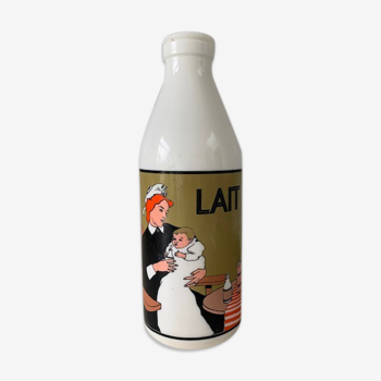 Bottle of vintage milk