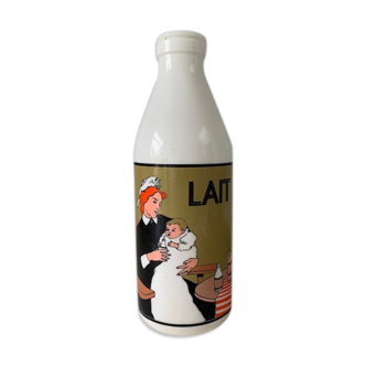 Bottle of vintage milk