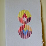 Broderie main sur papier recyclé
