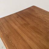 Solid pine table with its extension, 1950s