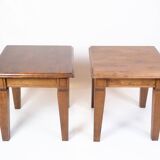 Set Of Side Tables Made In Polished Wood From 1970s