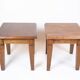Ensemble de tables d'appoint en bois poli des années 1970