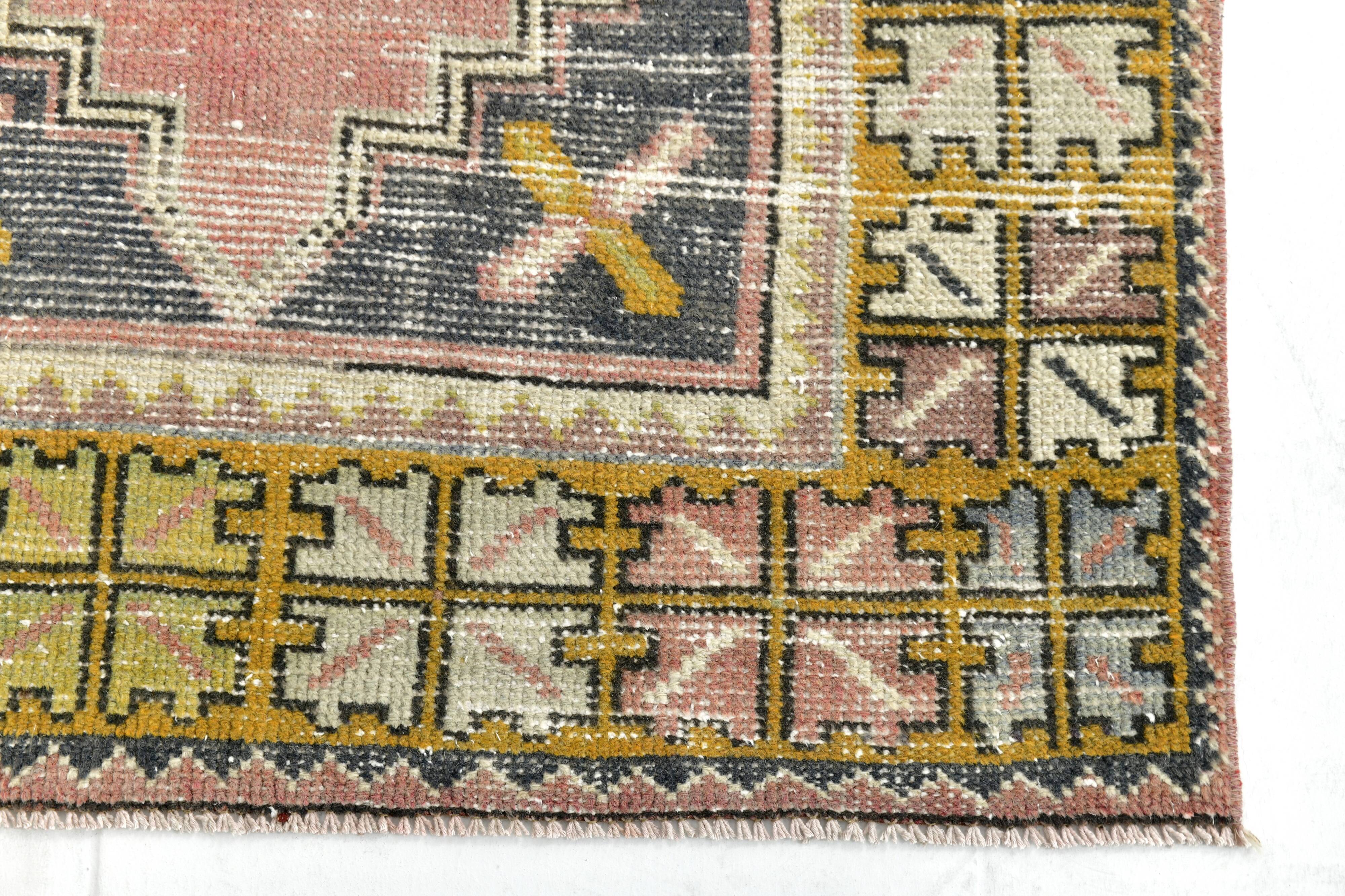 Red & Gold Persian Hallway Runner Rug,  92x314Cm