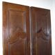 Pair of antique solid walnut doors from the 18th century.