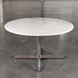 Table à manger en marbre beige Super Malta par Roche Bobois, France, 1980