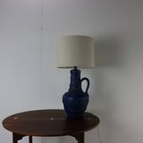 Beautiful sixties blue ceramic floor / table lamp