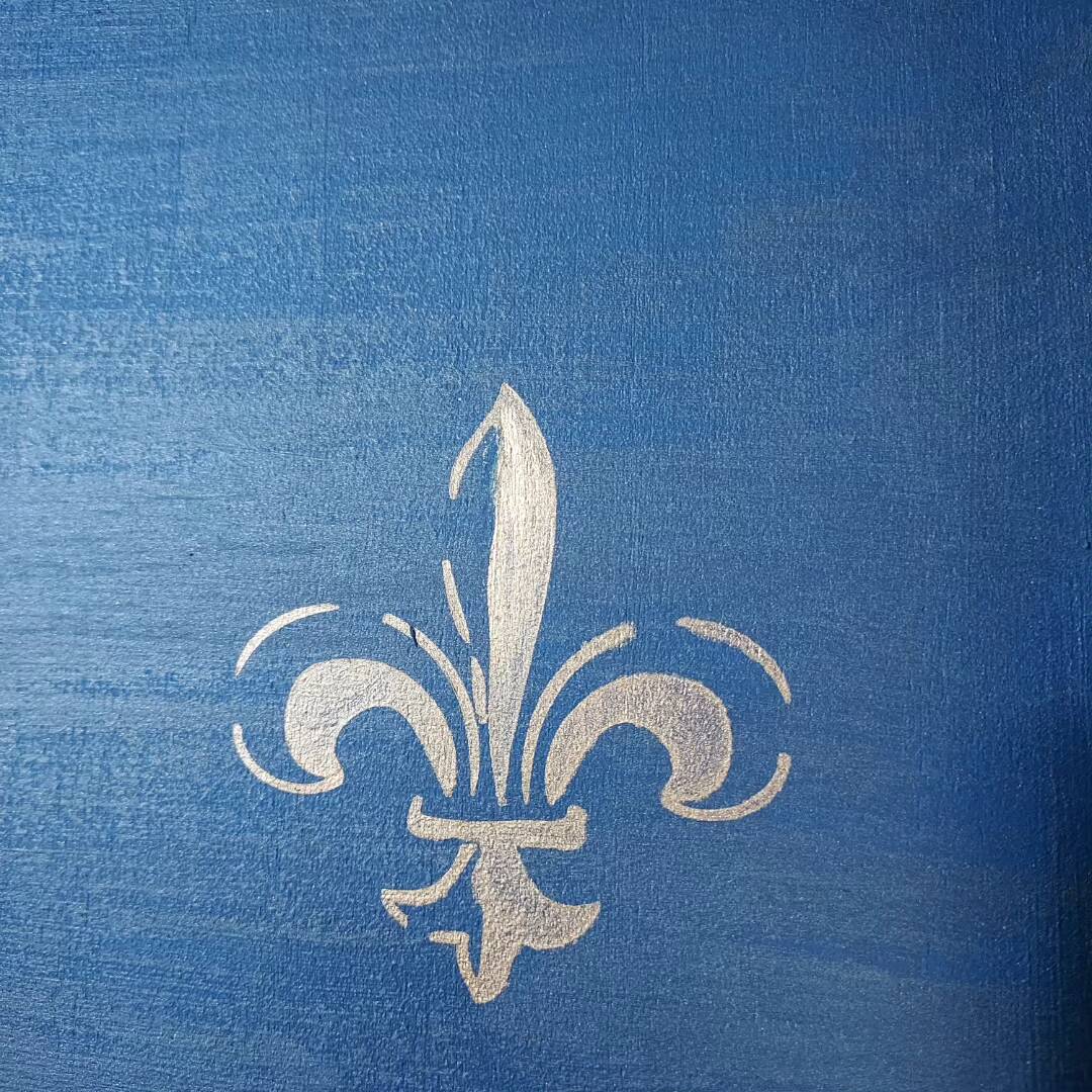 Royal blue bedside table