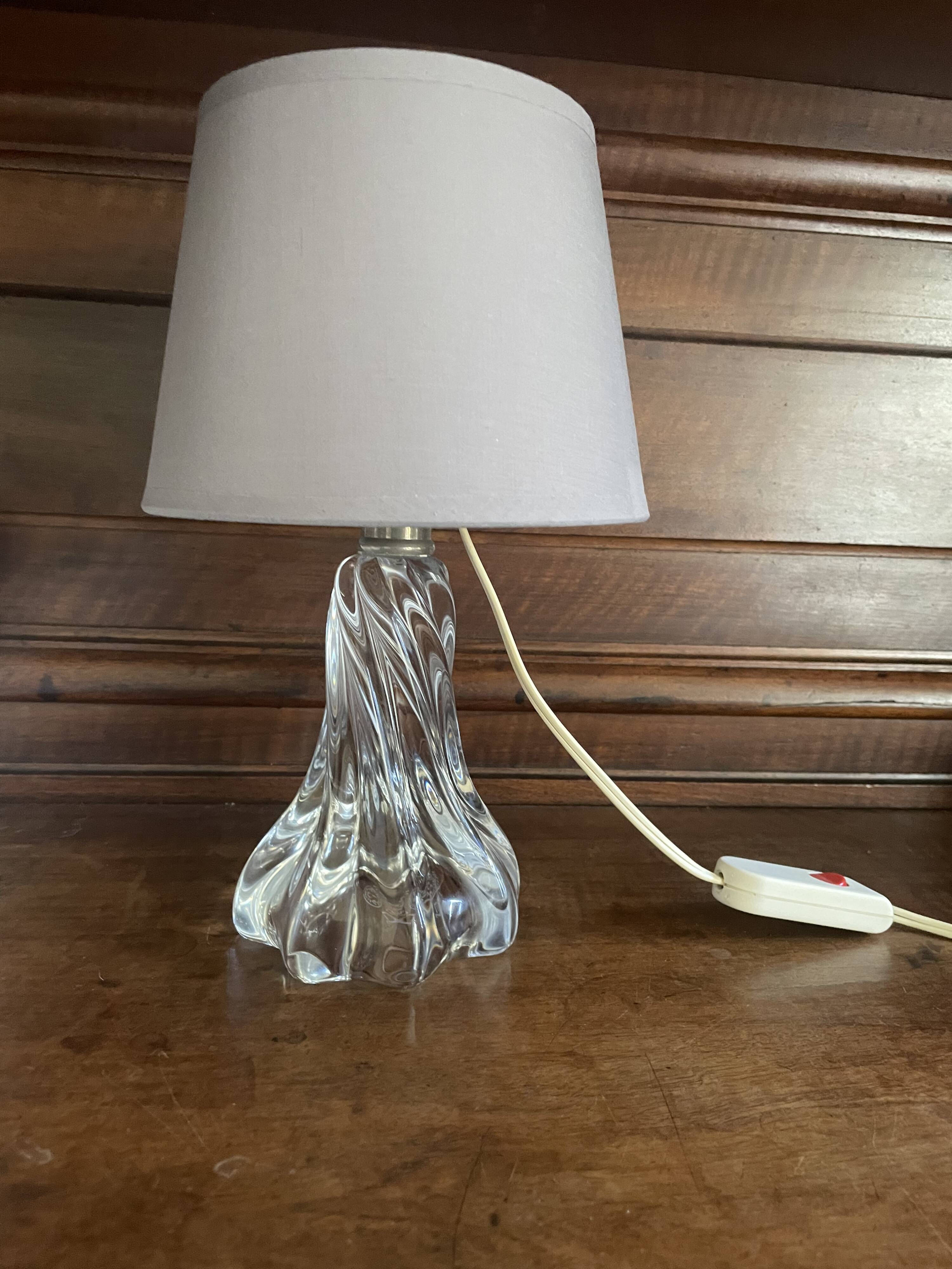 Baccarat crystal twisted decor lamp