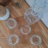 Vintage whiskey decanter and glasses