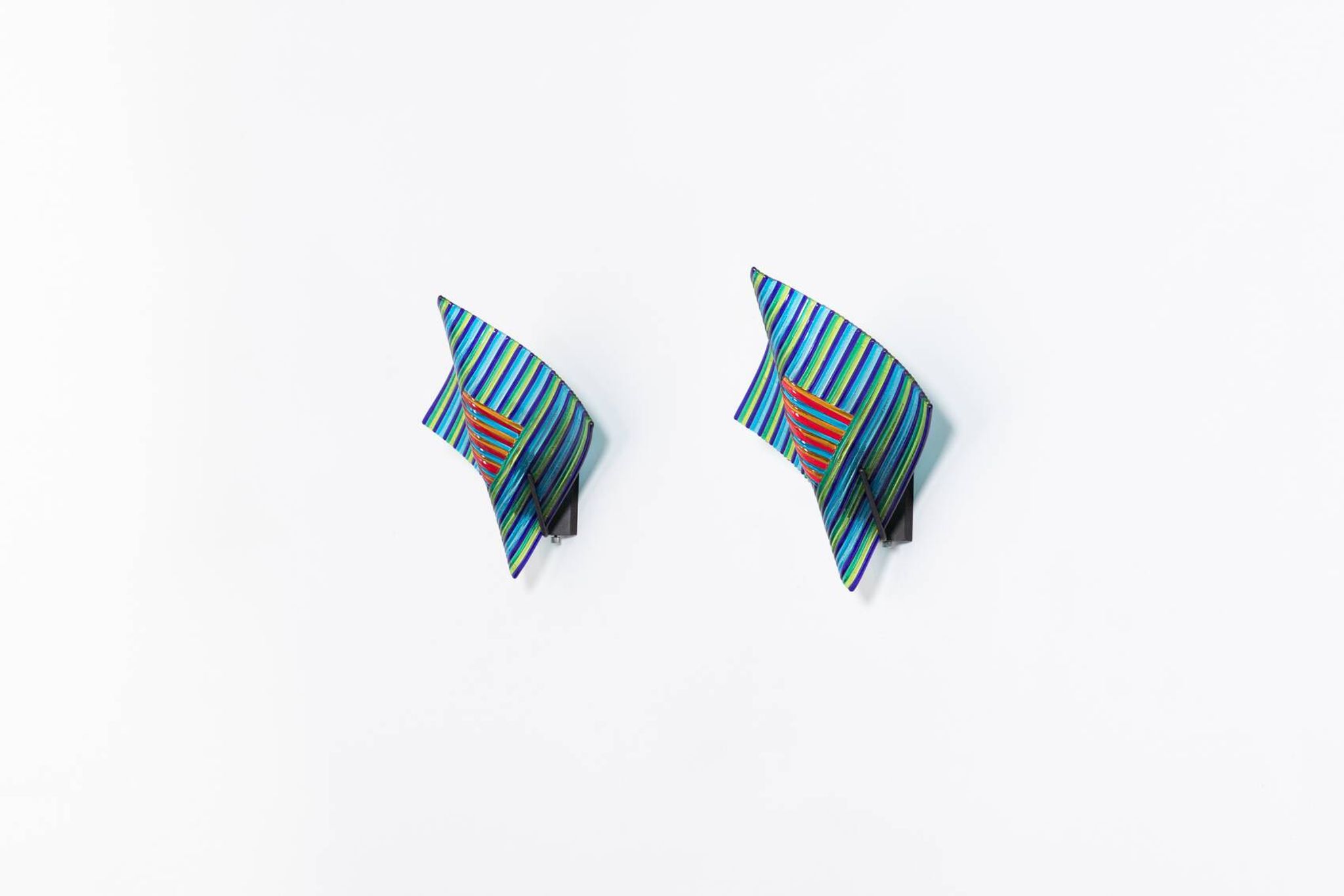2 appliques sculpturales italiennes en verre de Murano de Studio Italia
