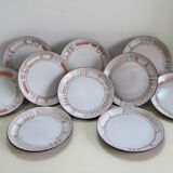 Set of 10 niderviller glazed stoneware plates