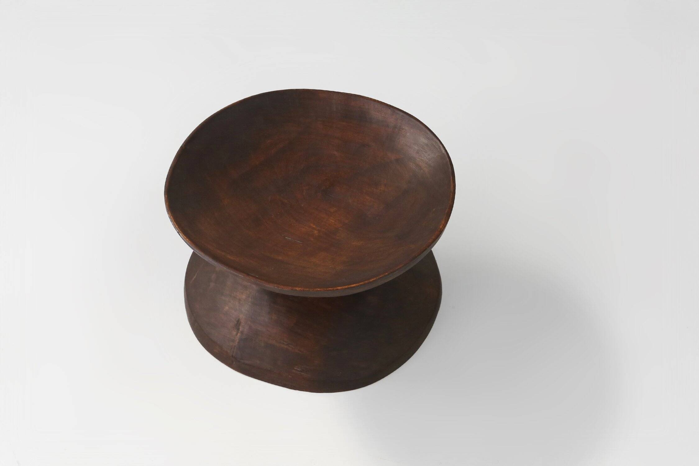 Large African Tree Trunk Bowl in Oak, 1950s