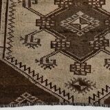 3x10 Dark Brown Oriental Persian Runner Rug 87x302Cm SK 21984