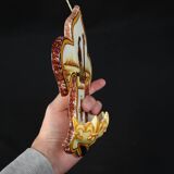 Polychrome earthenware holy water font signed Henriot Quimper from the 60s vintage