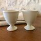 Antique earthenware egg cups