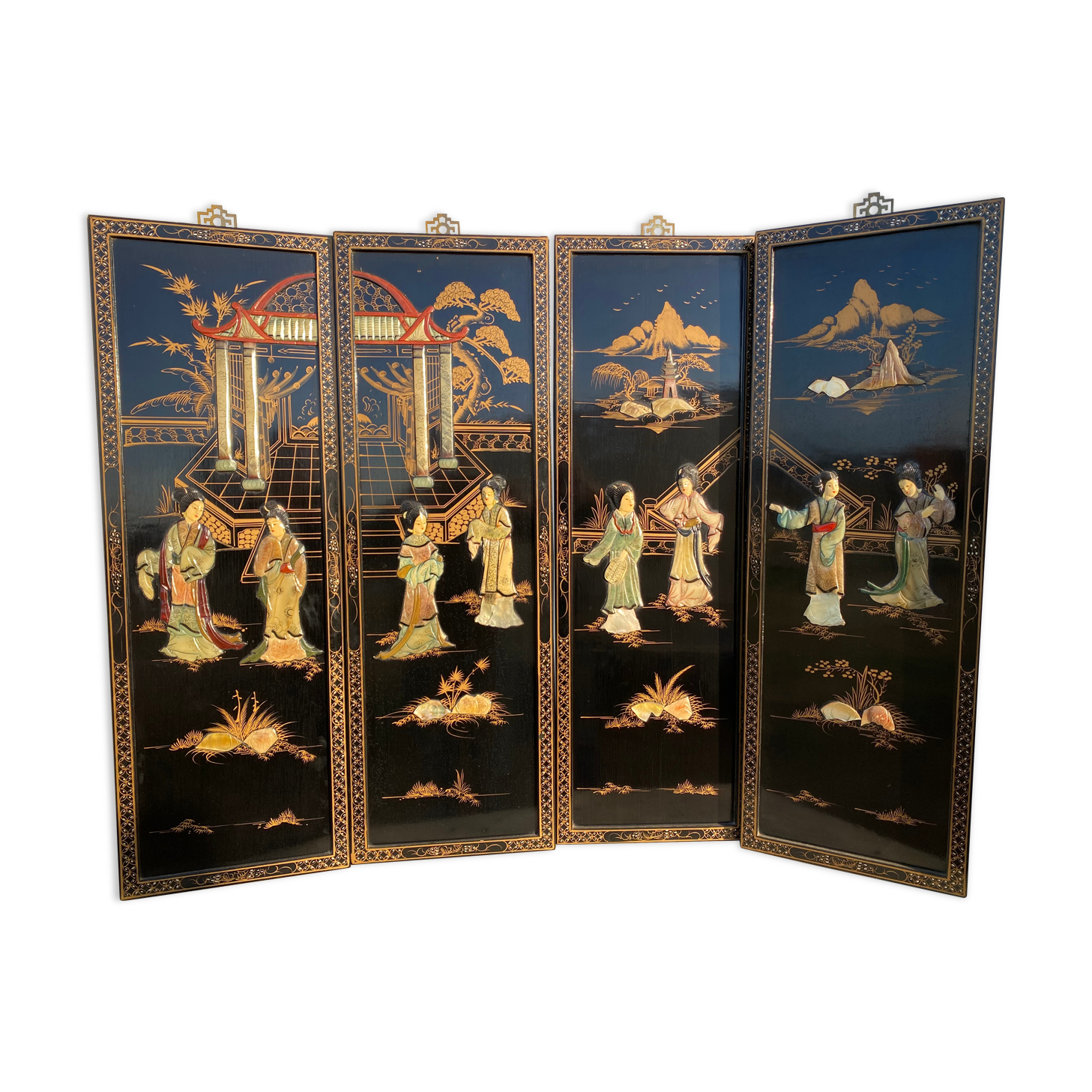 Chinese lacquered panels