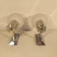 Pair of vintage appliques 1970 globe opaline white chrome