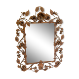 Iron mirror floral decoration 57x80cm