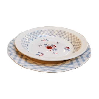 Duo of dishes Digoin Sarreguemines Bastia