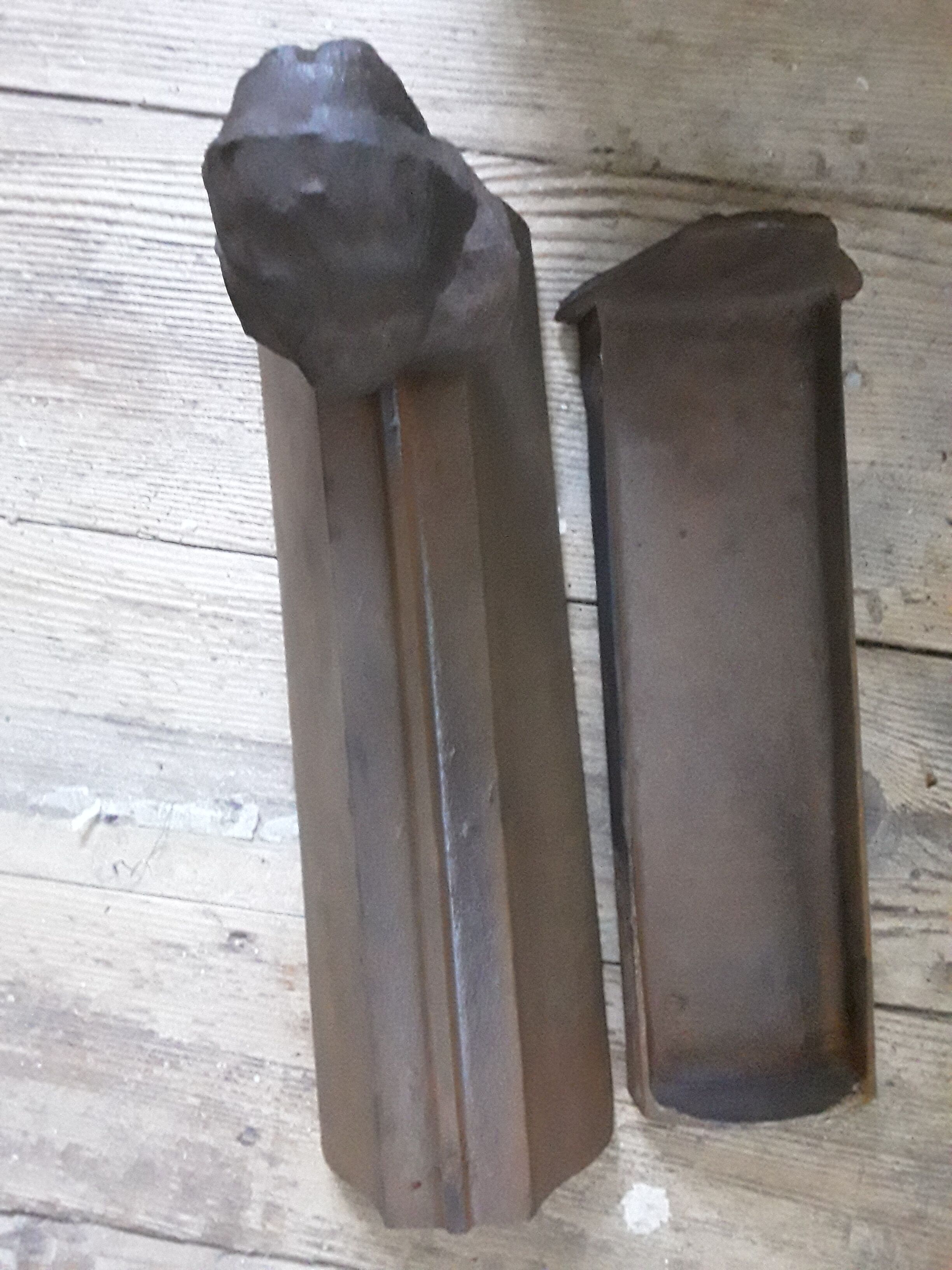 19th century cast iron chenets