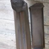 19th century cast iron chenets