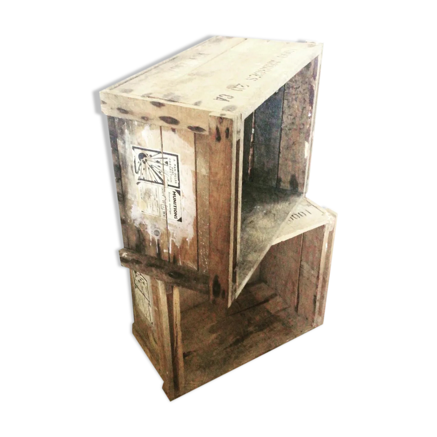 Set of two boxes of ammunition